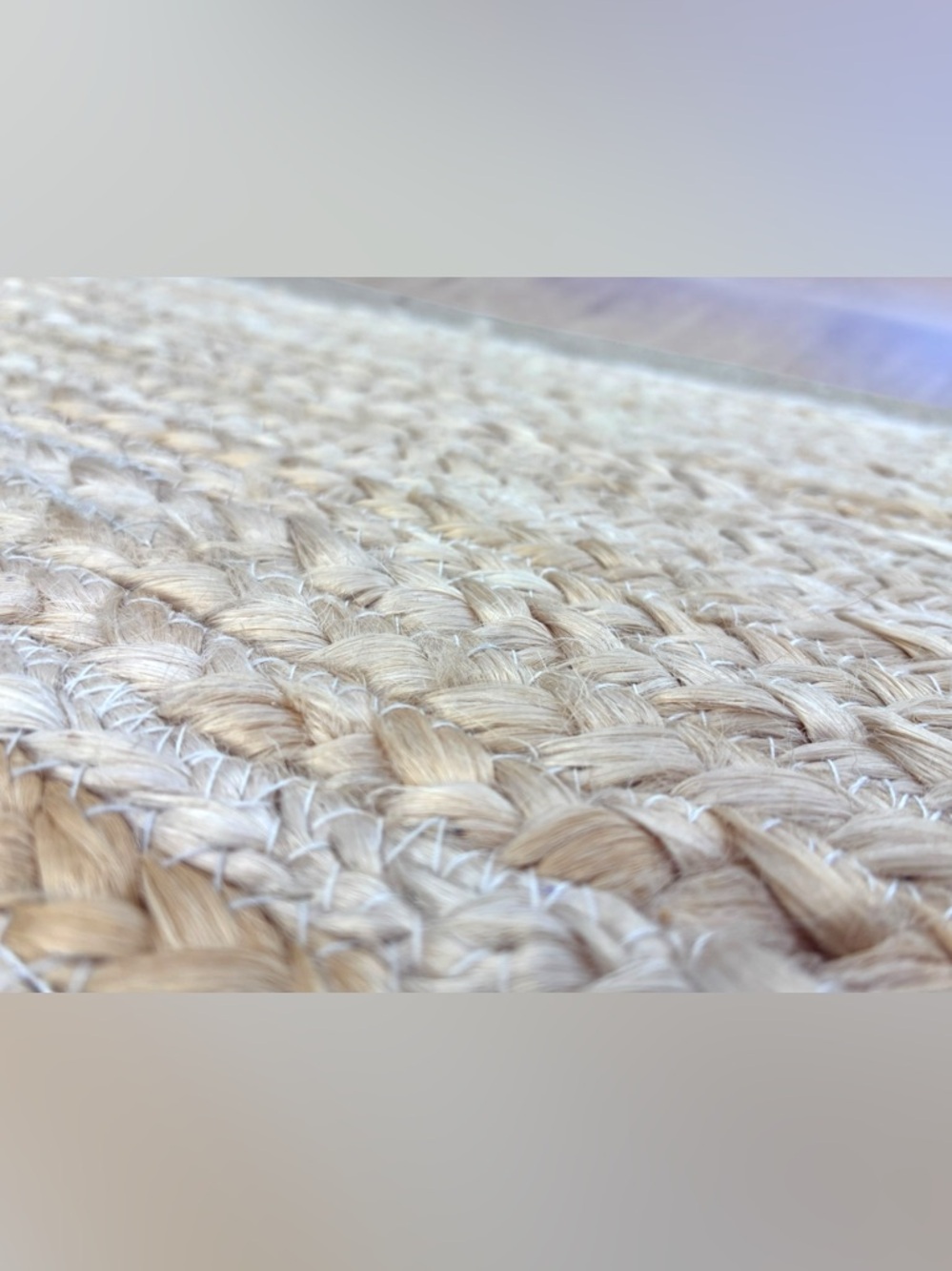 Earthy NuLOOM NATURA 4X6 Hand-Braided 100% Jute Area Rug in White Made in India - Picture 5 of 11